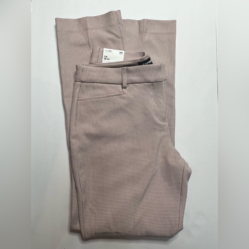 Express Pink Slim dress pant Size 8R US Mid Rise